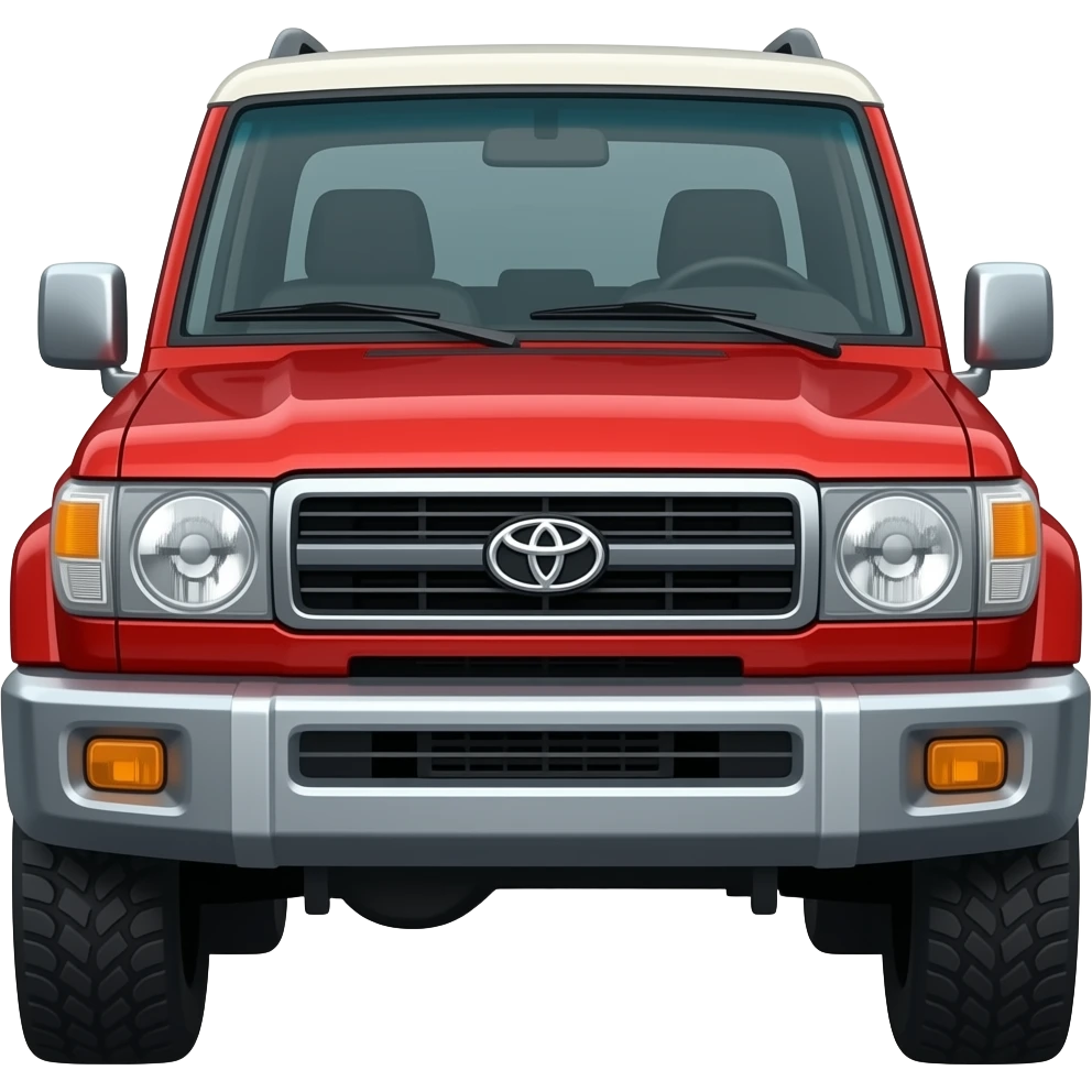 toyota  landcruiser 70 red emoji