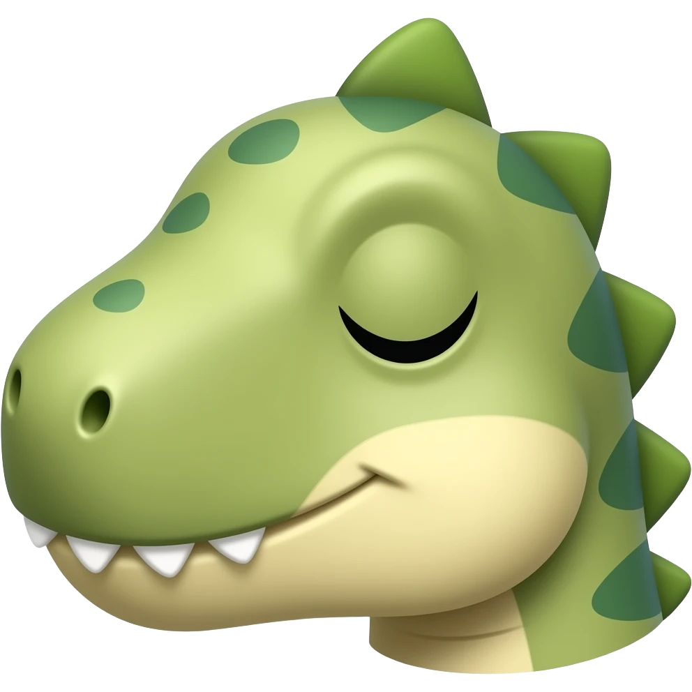 dino face sleeping 😴 emoji