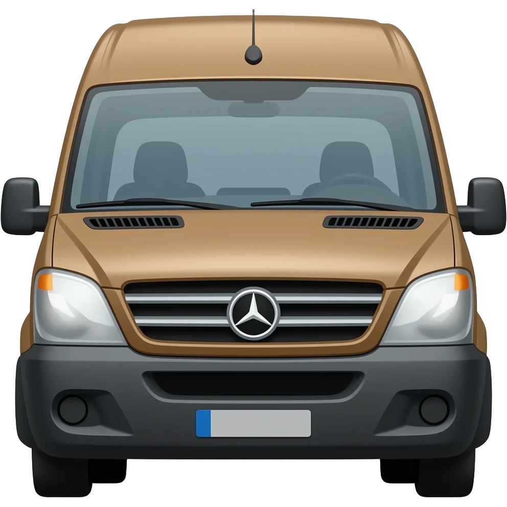 Brown panel van emoji