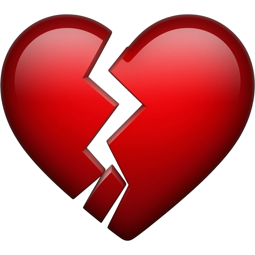 Corazón roto de Minecraft emoji