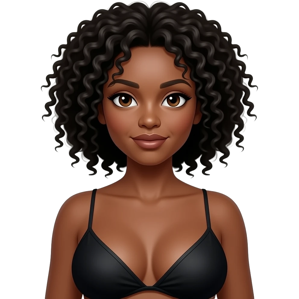 Big black boobs African american emoji