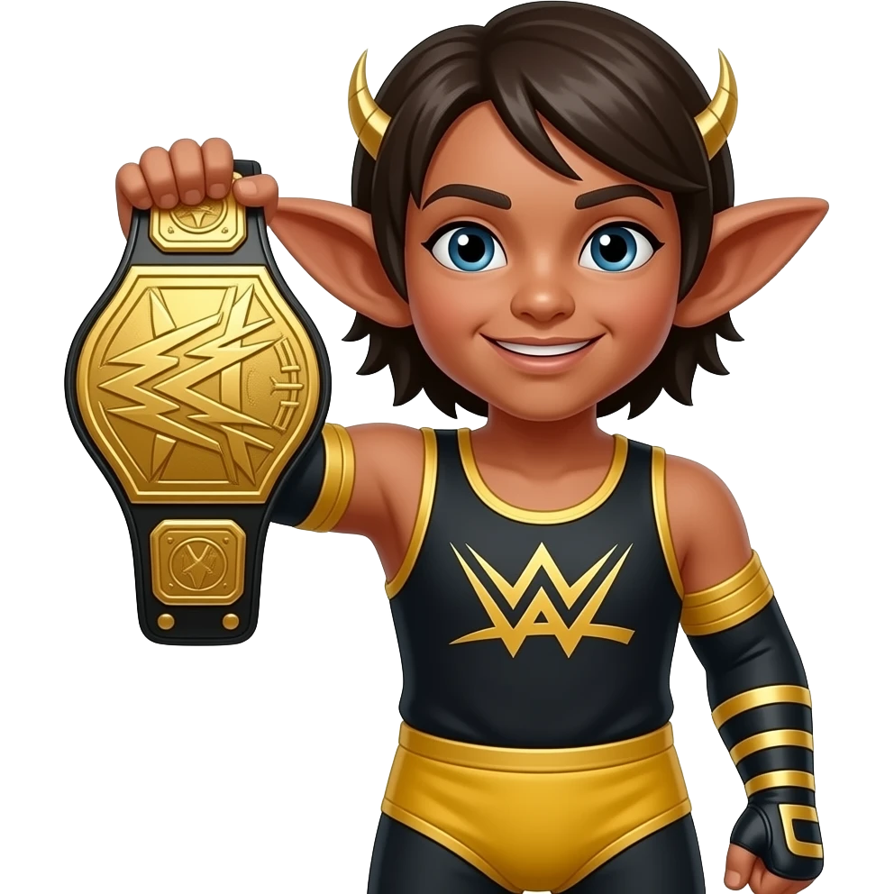 Child of Alara holding up a wrestling championship belt emoji