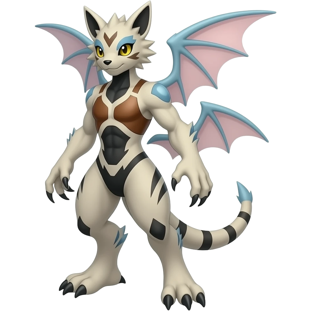 Meowstic-Minccino-Furret-Milotic-Exveemon-Digimon-hybrid emoji