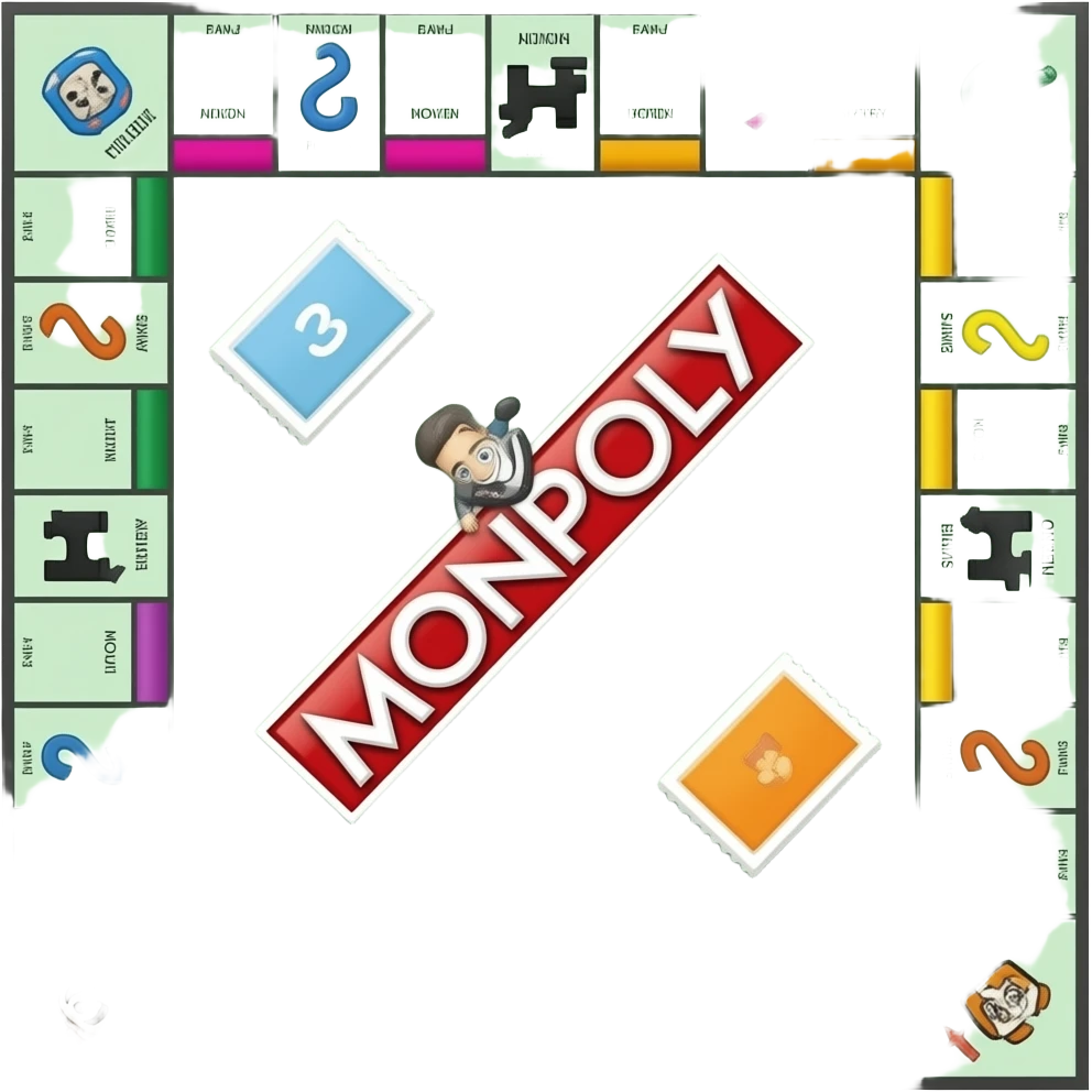 jeu du monopoly de côté emoji