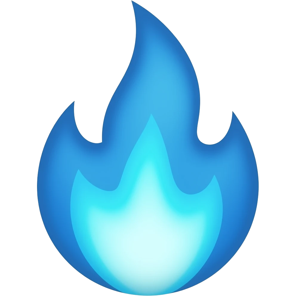 Blue flame emoji