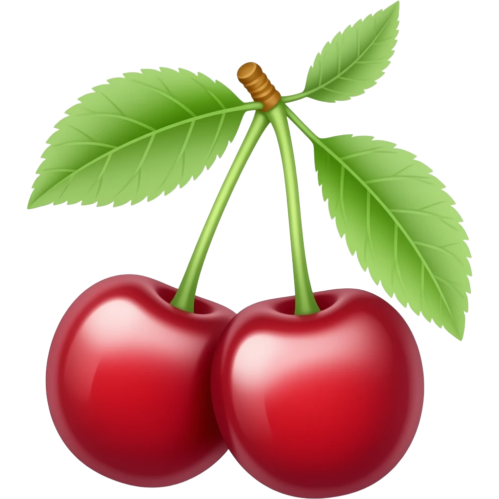 small early cherries on the tree emoji