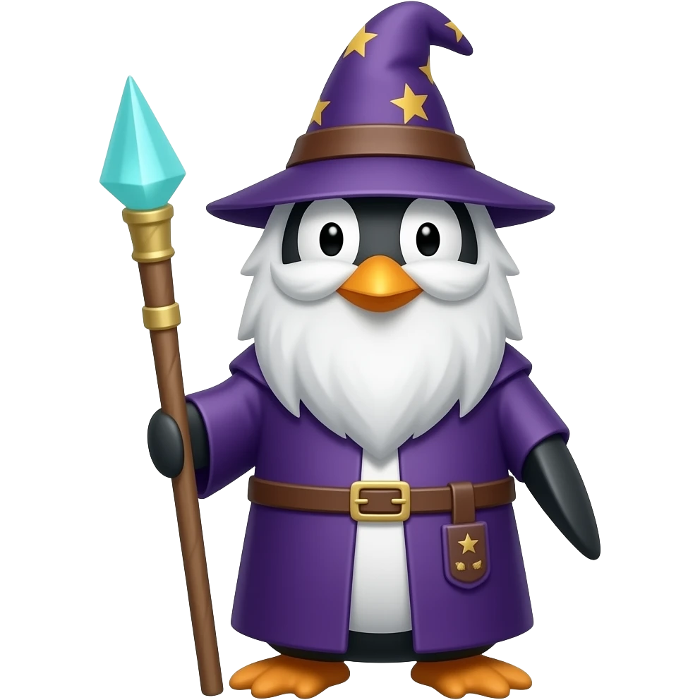 Penguin Wizard emoji