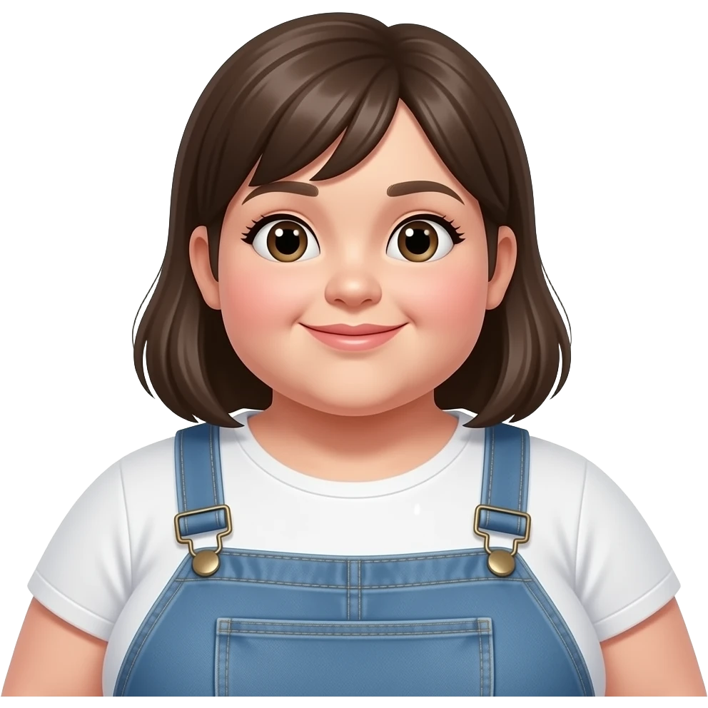 A very very fat full girl emoji