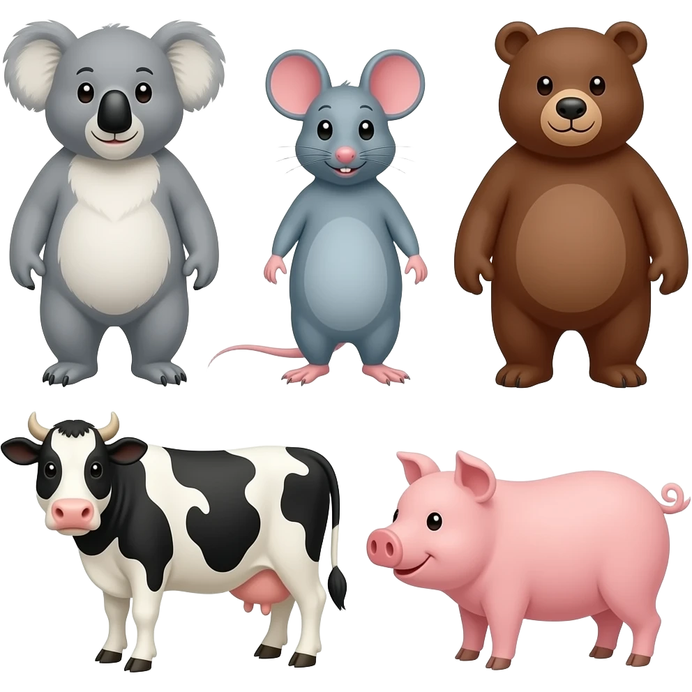 🐨🐭🐻🐮🐷 emoji