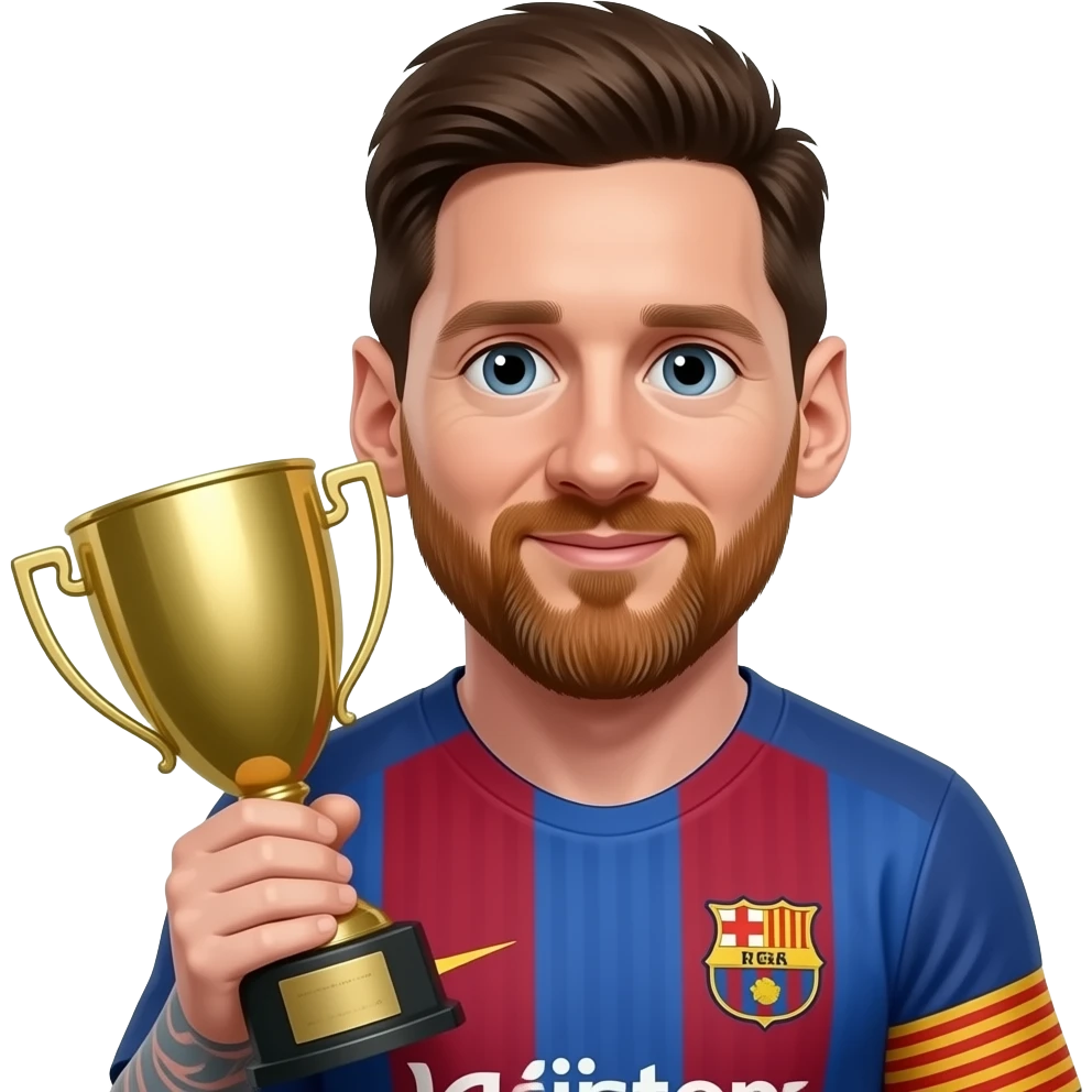 Messi win trophy emoji