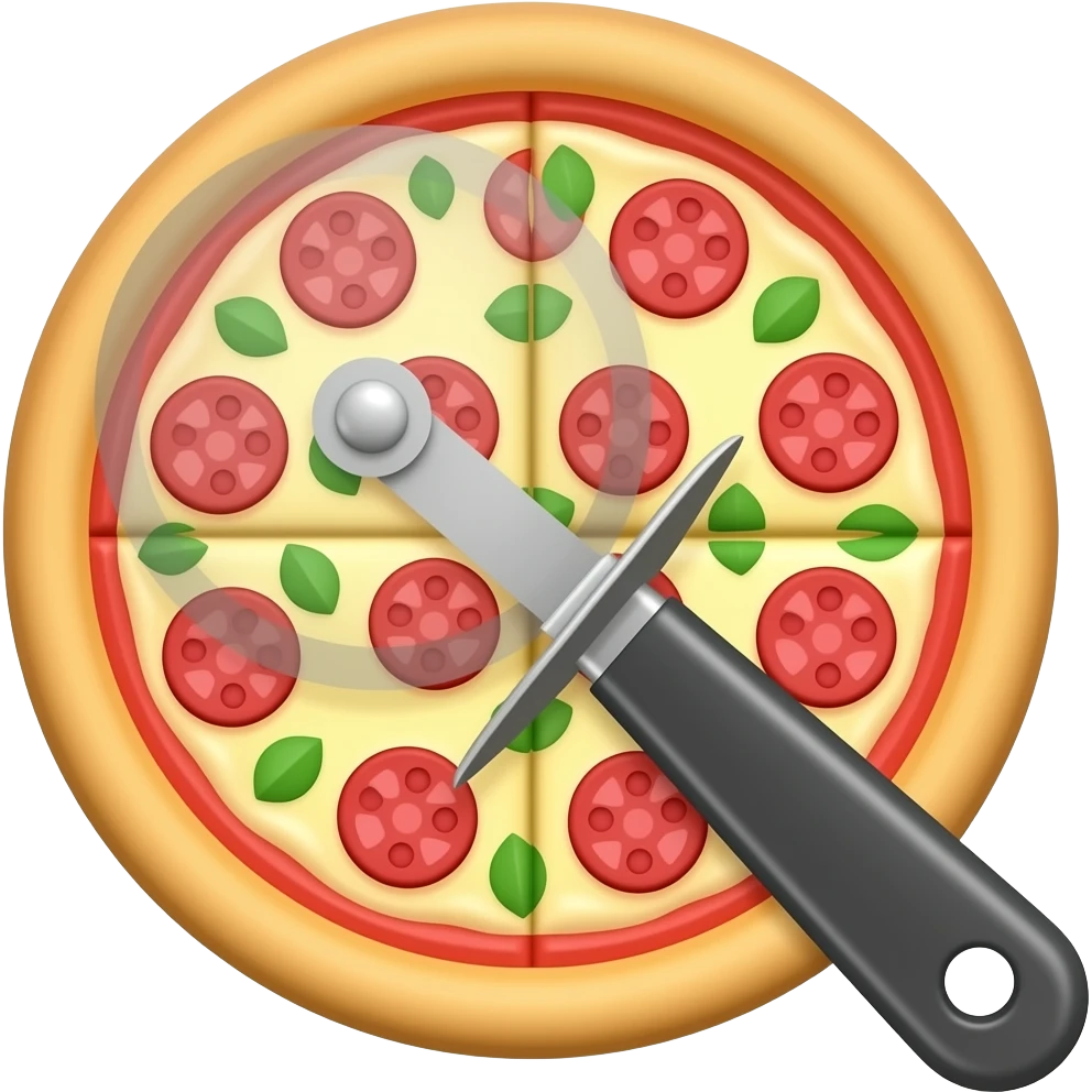 a pizza cutter alone emoji