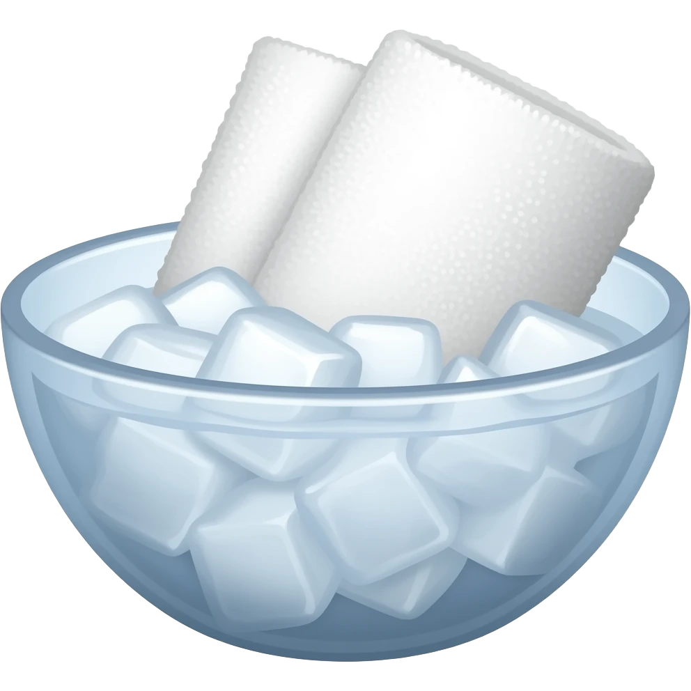 Spa ice towels in bowl emoji