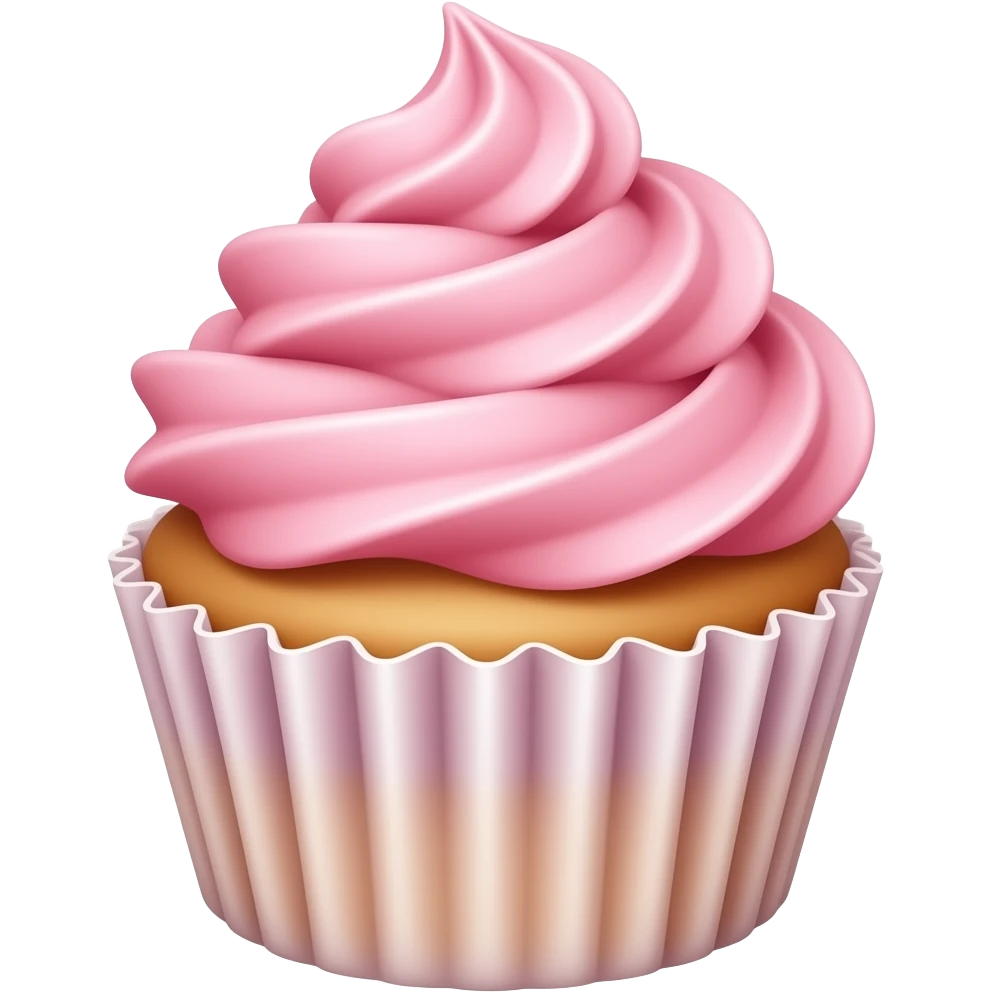 Cupcake with pink icing emoji