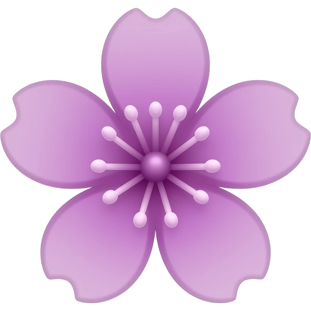 Single cherry blossom thats purple emoji