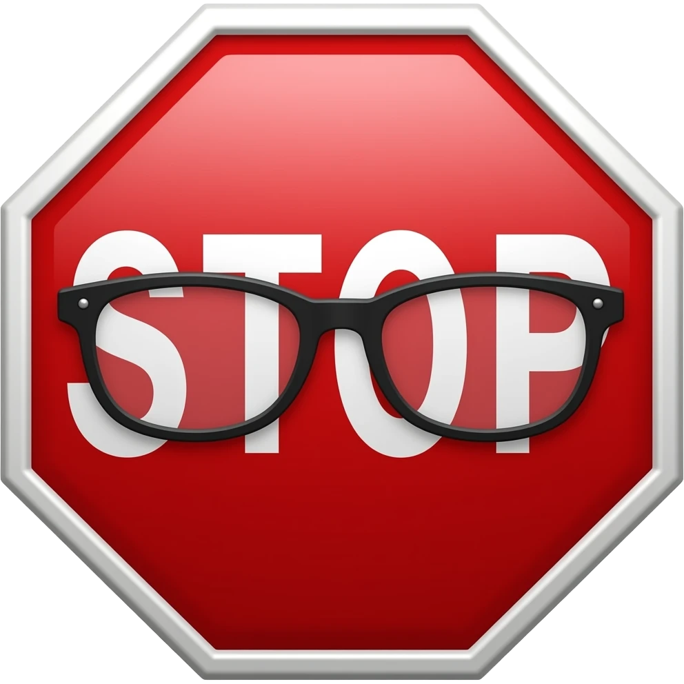 stop sign glasses emoji