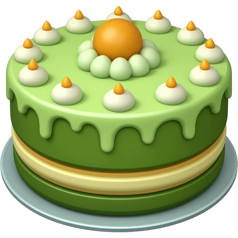 green cake emoji