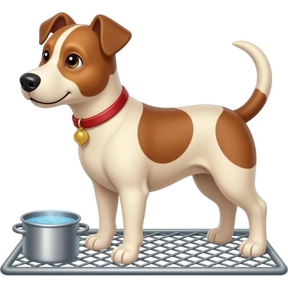 calentar el pan para perros calientes en un olla con agua caliente, y encima con una malla el perro calentandose con el vapor emoji