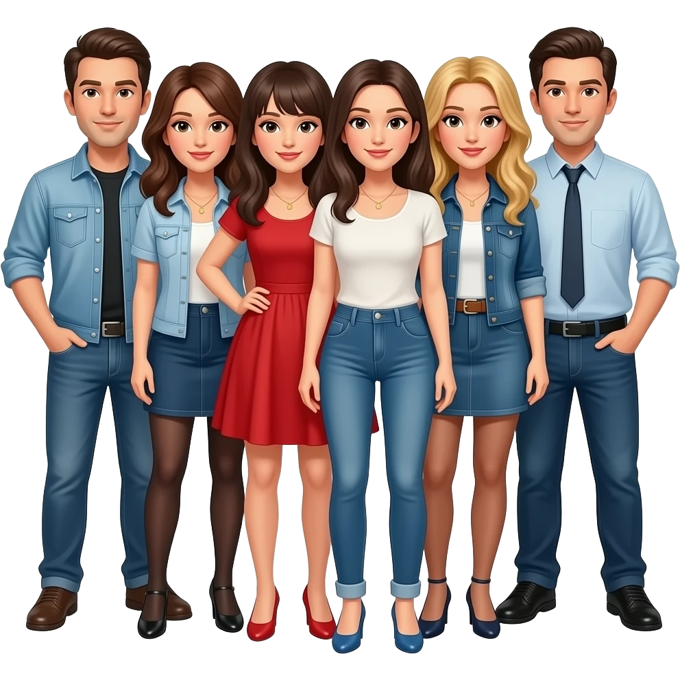 Band with 4 women and 4 men emoji