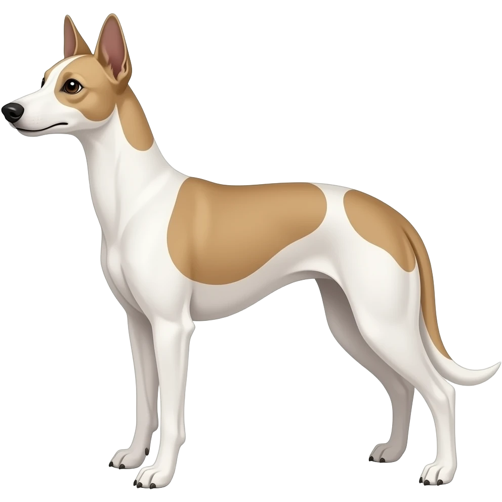 White greyhound pointed ears emoji