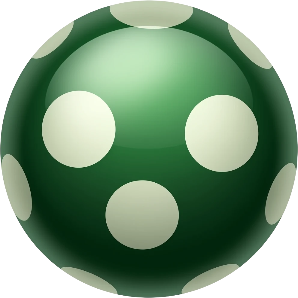 bola de bingo verde oscur emoji
