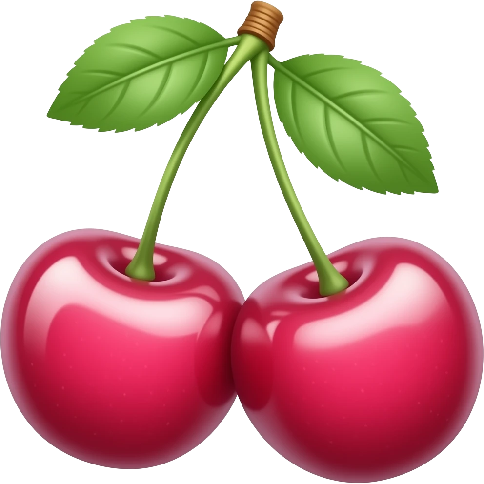 pink bunch of cherries emoji