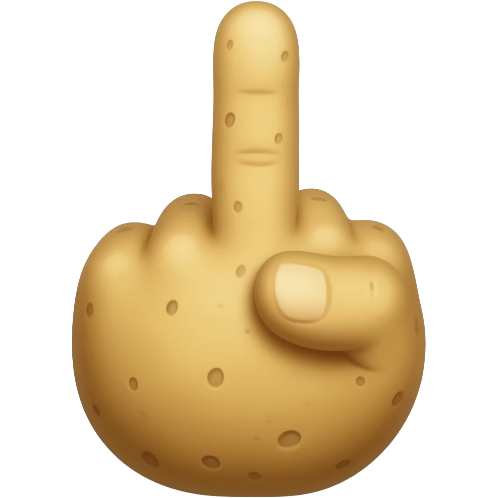 potato giving the finger emoji