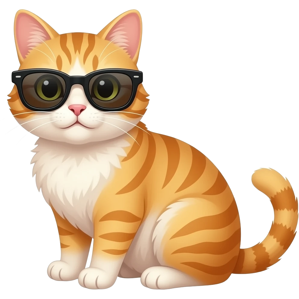 Cat wearing sunglasses emoji
