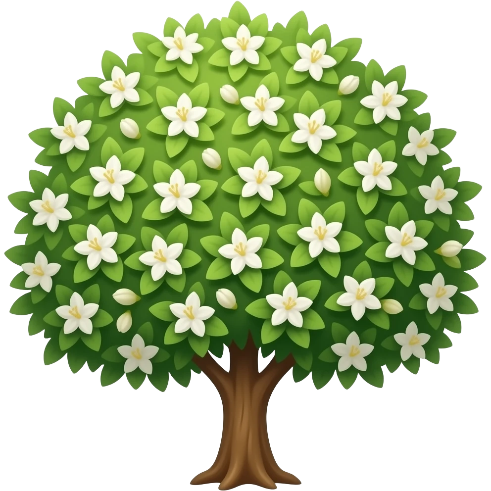 Jasmin tree emoji