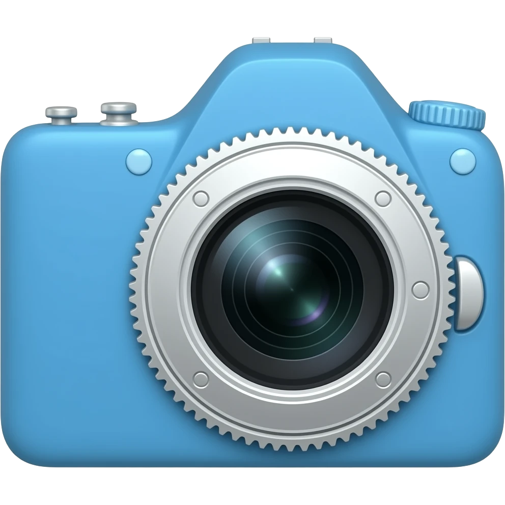 blue camera emoji