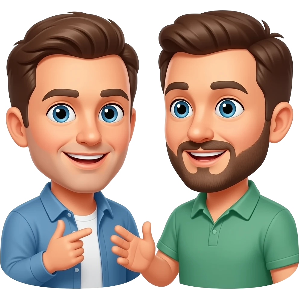 two  man  telling emoji