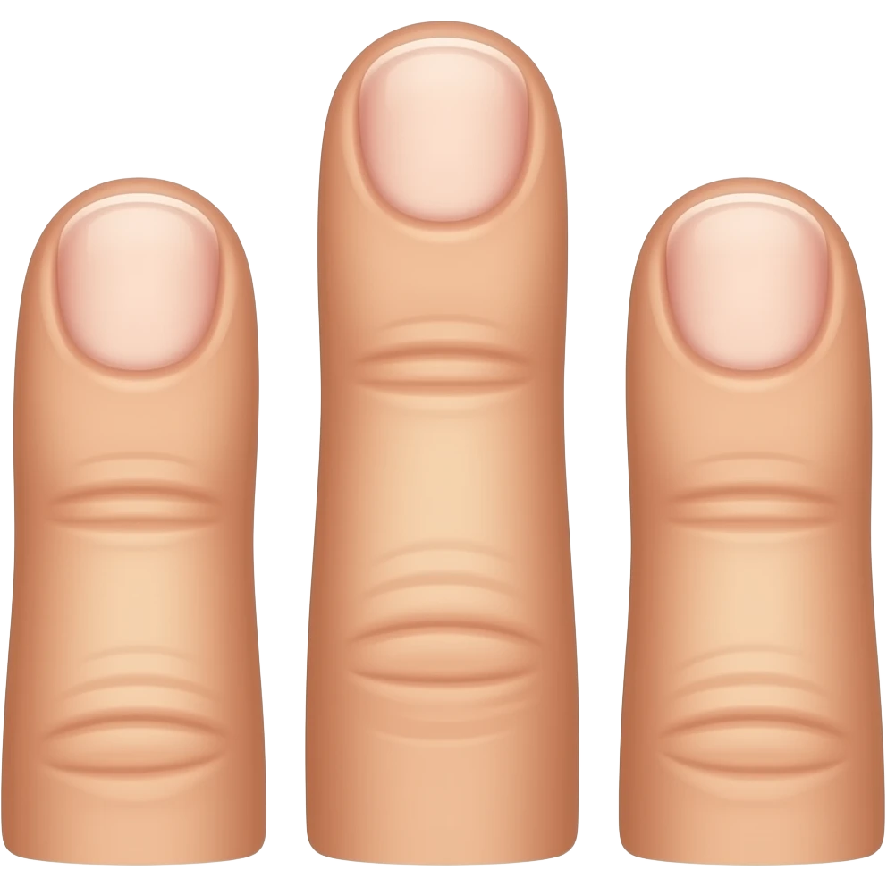 3 fingers without nails emoji