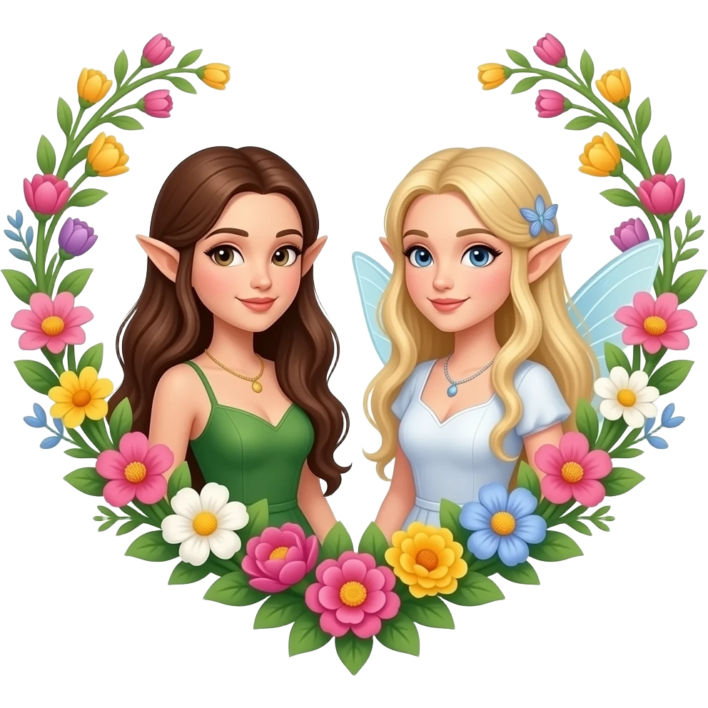 🧝🏻‍♀️🌼💗🧚🏻‍♀️🌞🌸 emoji