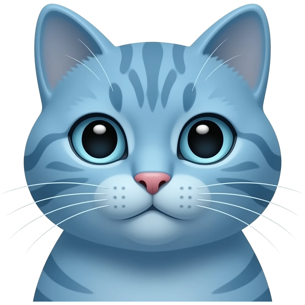 Blue cat emoji
