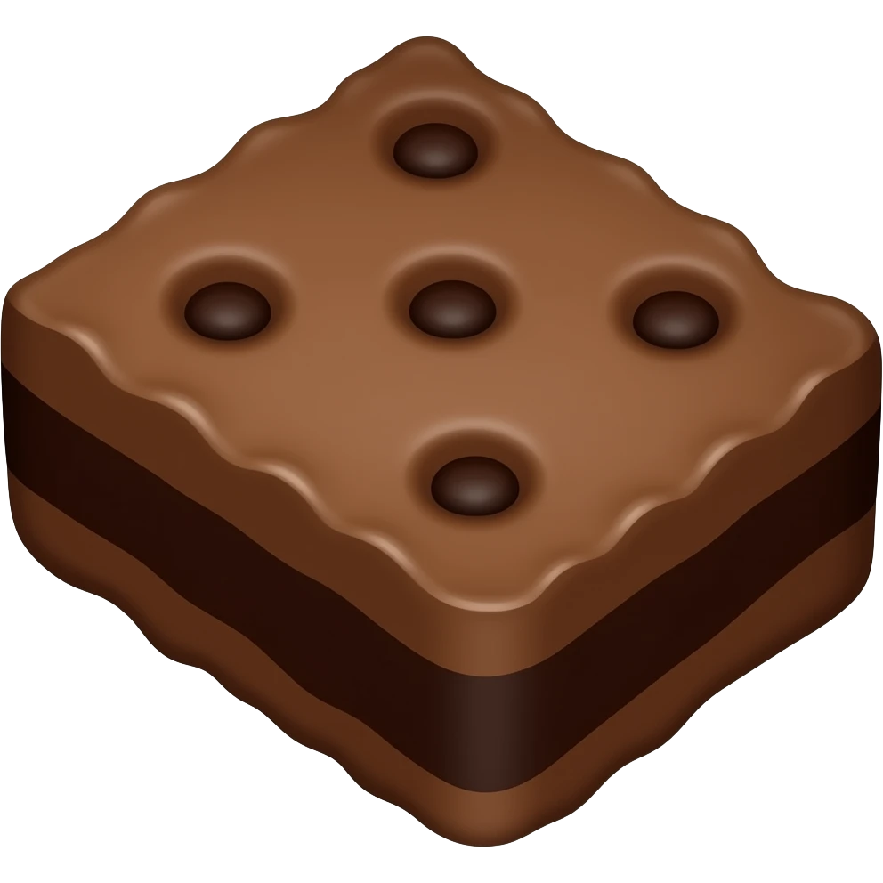 Chocolate brownie emoji