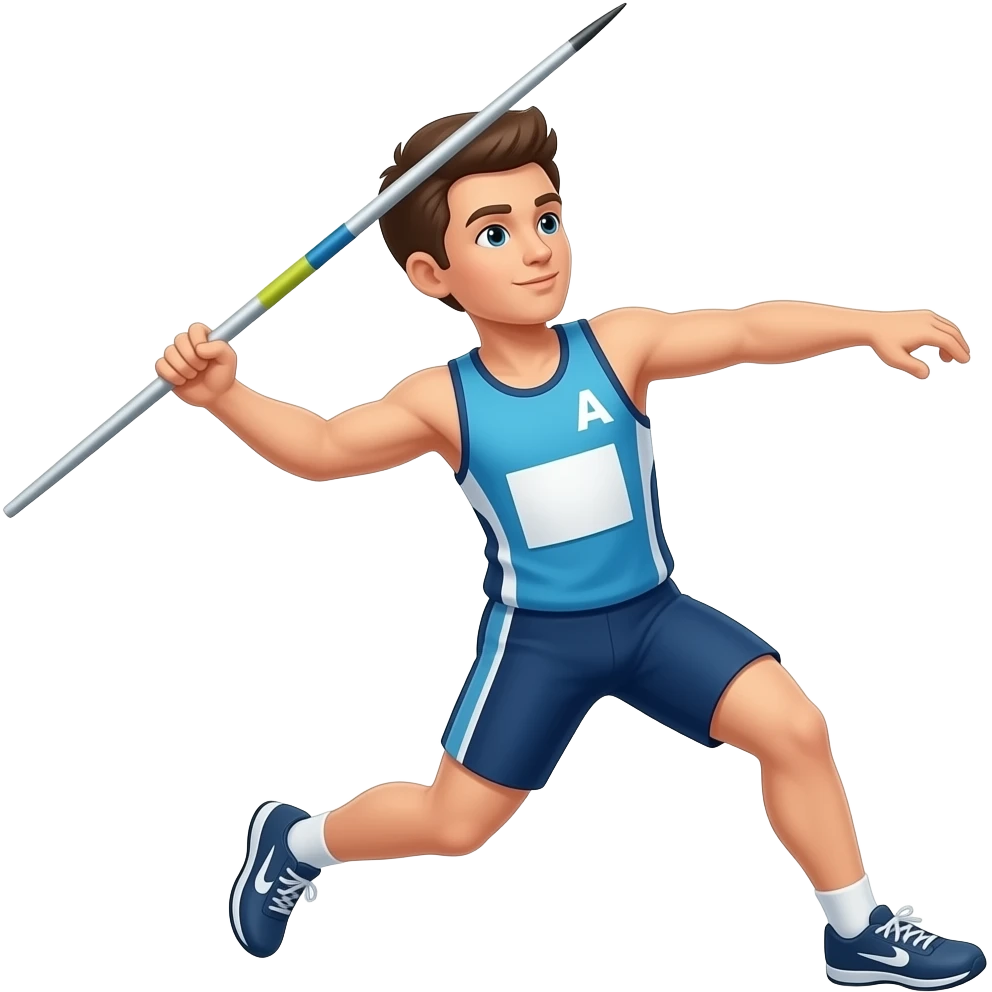 Plain javelin thrower emoji