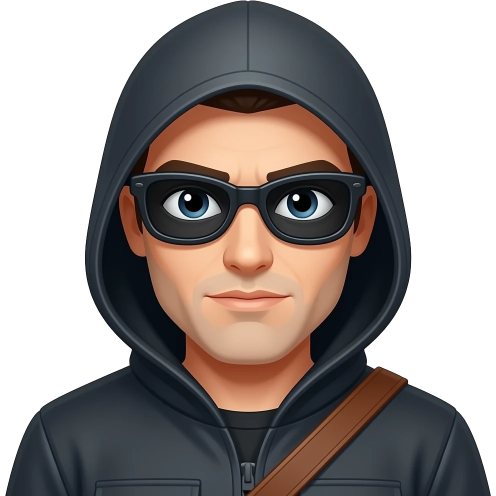 Crie um emoji de ladrão faça igual a do efeito mandela emoji