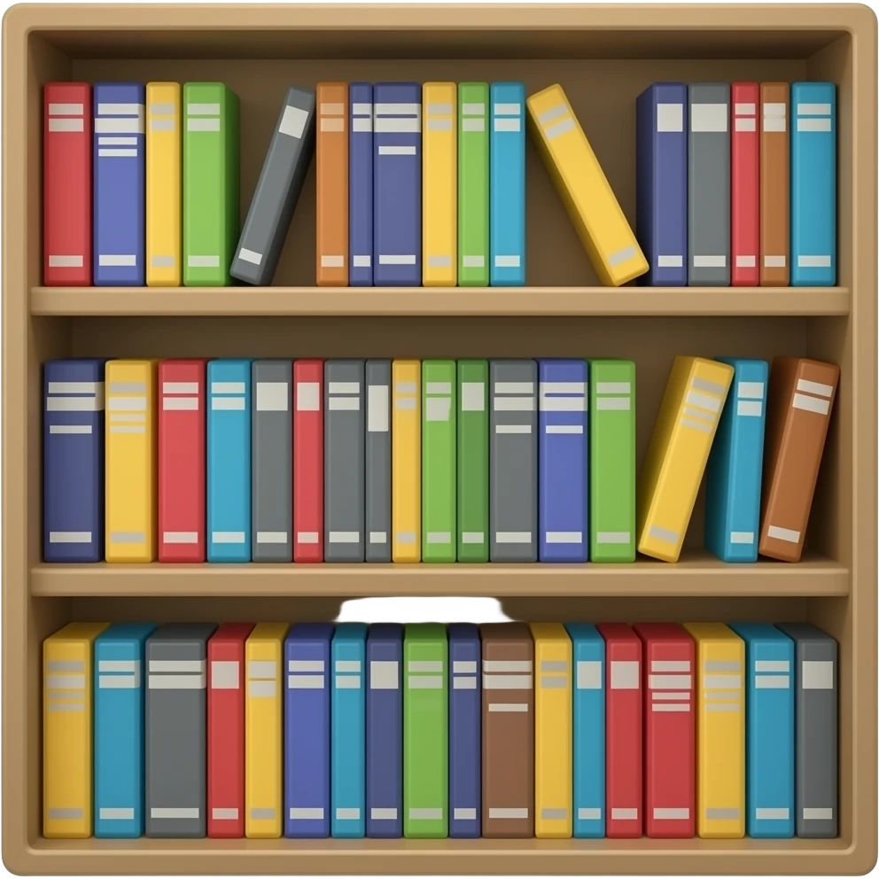 a bookcase emoji