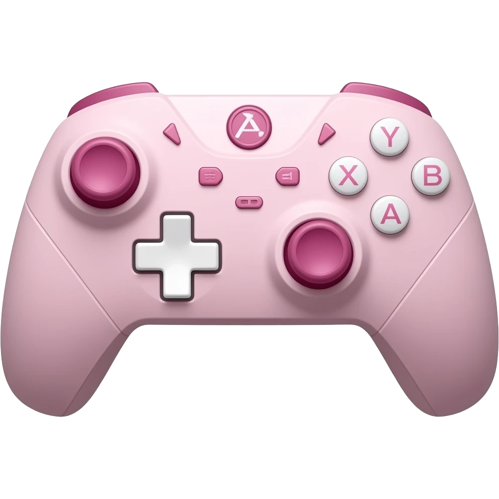 blush pink ps5 controller with pink touchpad emoji