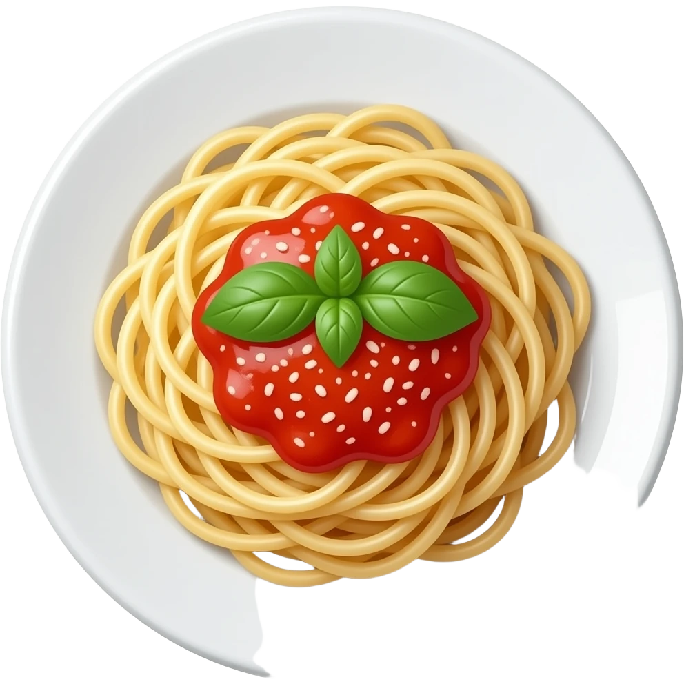 Spaghetti without fork emoji