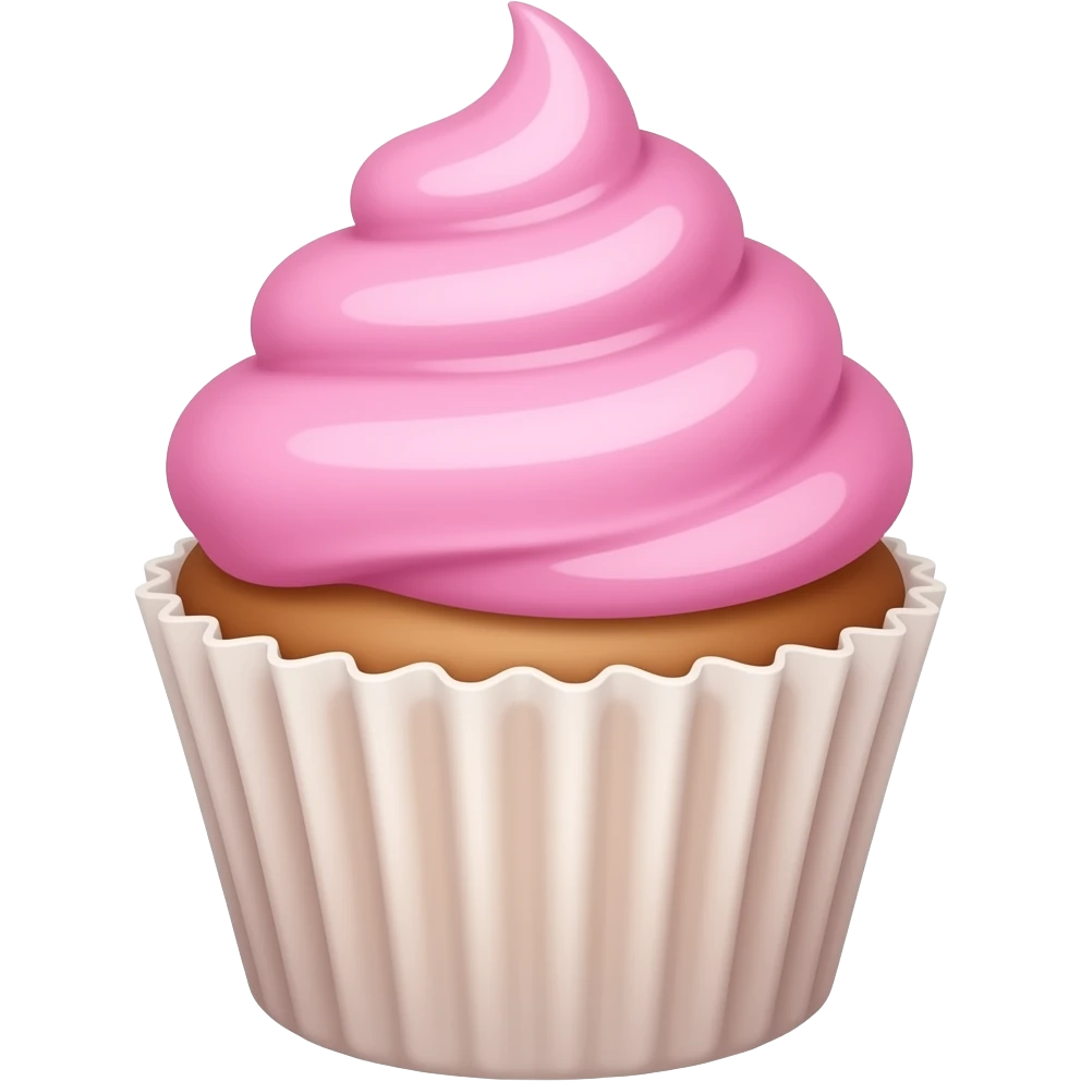 Cupcake with pink icing emoji