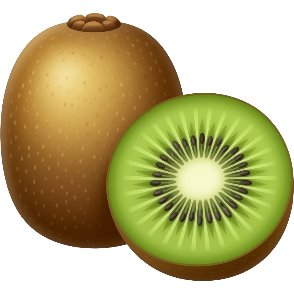 киви целый и рядом в разрезе emoji