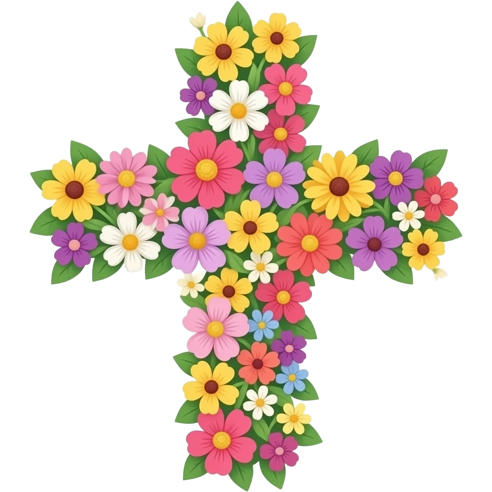 Flower cross emoji