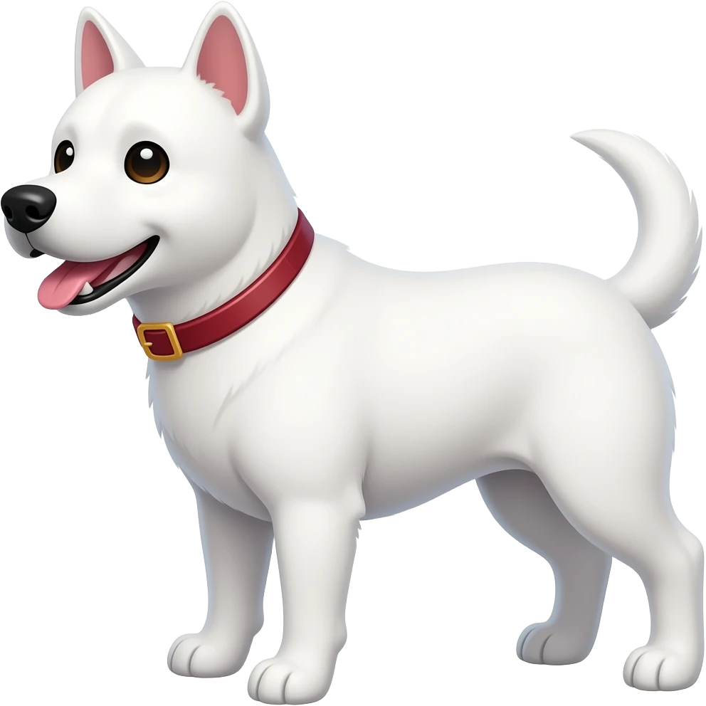 Beyaz köpek emoji