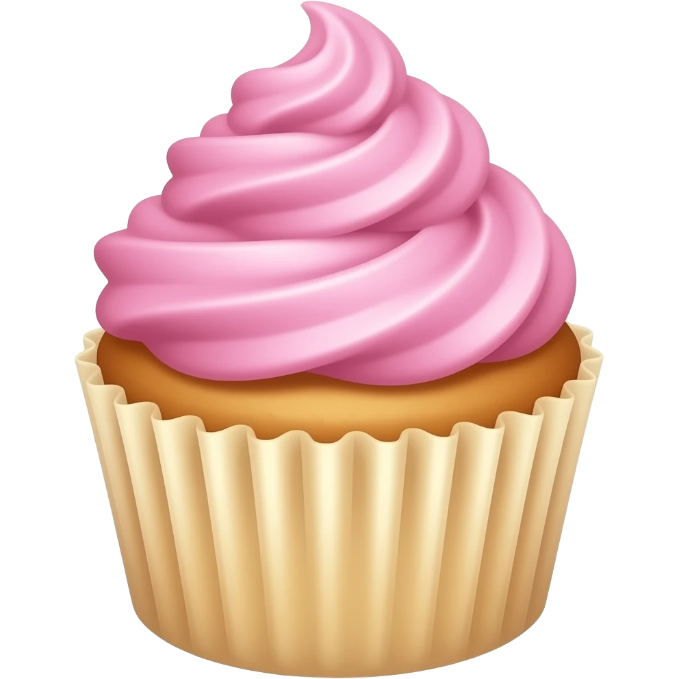 Cupcake with pink icing emoji