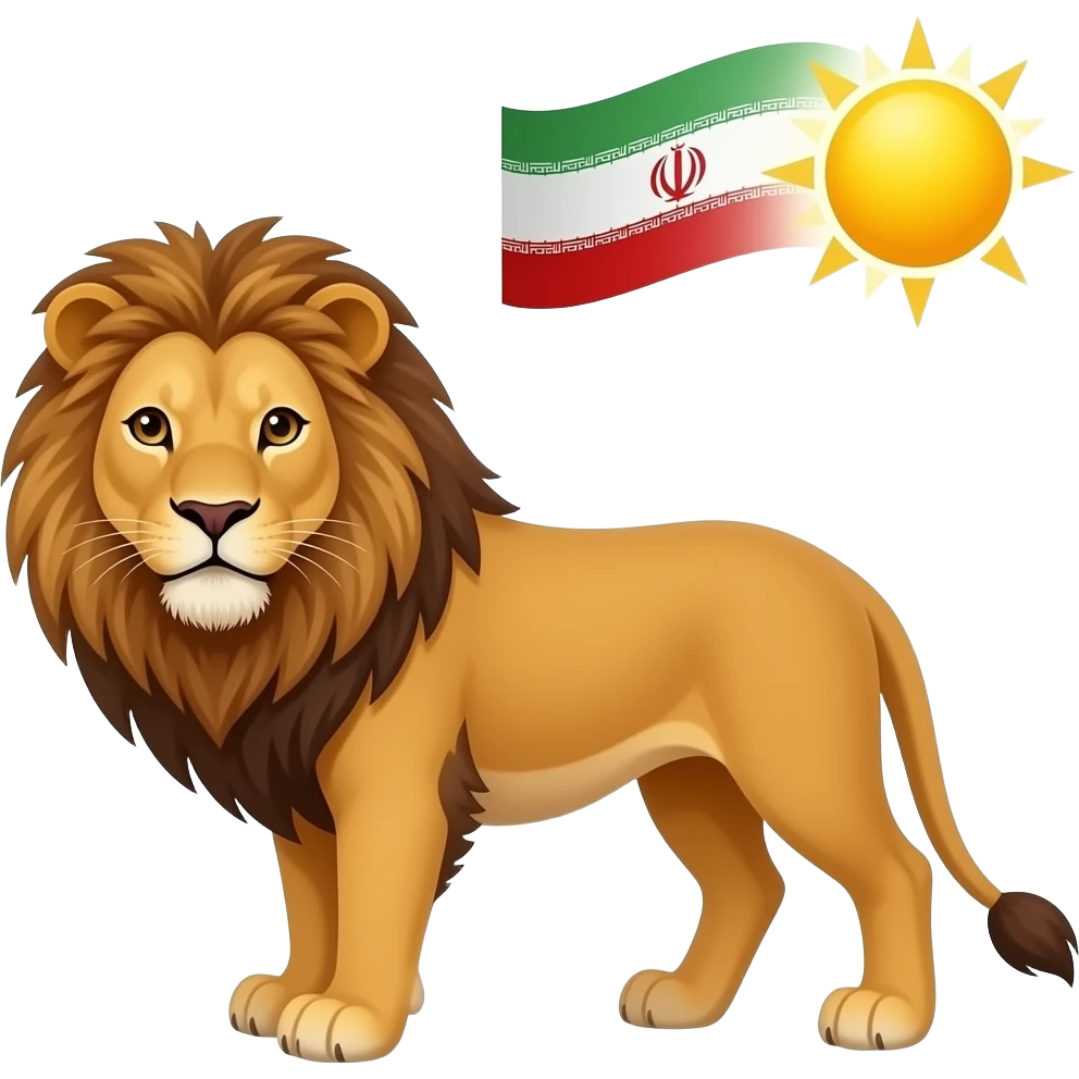 🇮🇷🦁☀️ الله پاک شه شیرو خوذشید برن جاش emoji