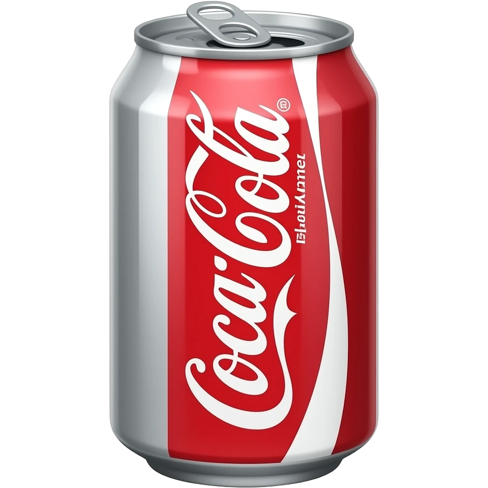 Diet Coke can grey and red emoji