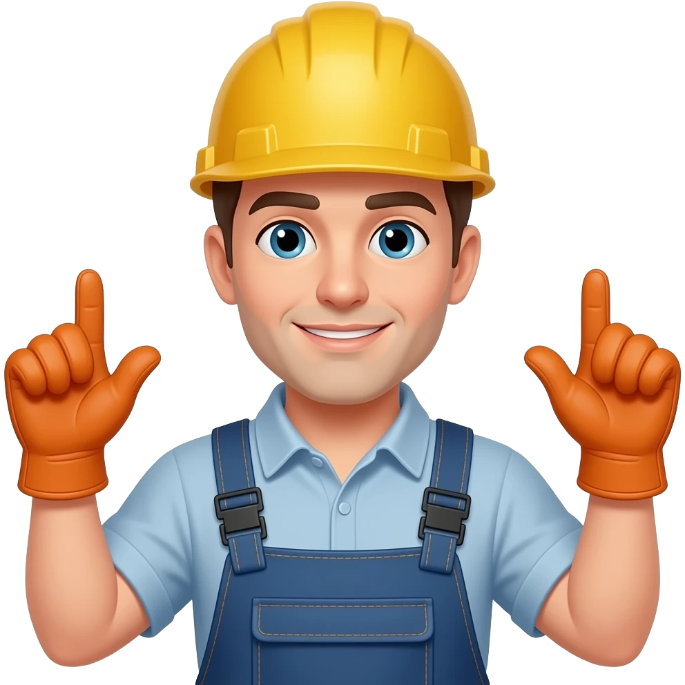 machanic wearing safety gloves emoji
