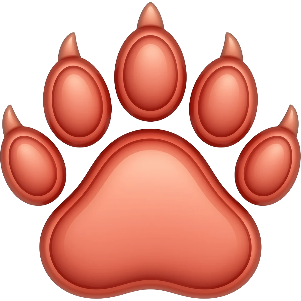 Pangolin paw stamp red emoji