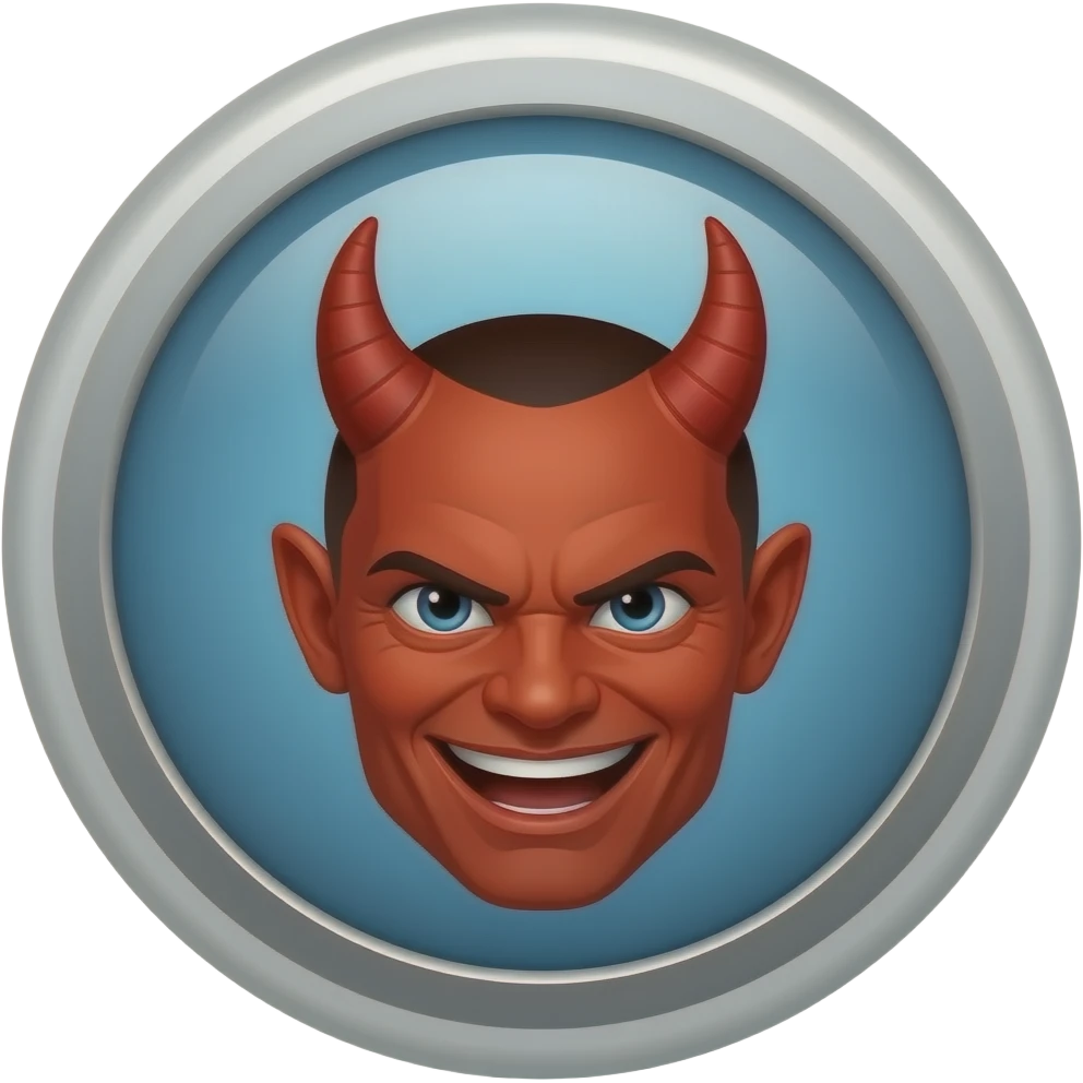 Skin city badge, devil emoji