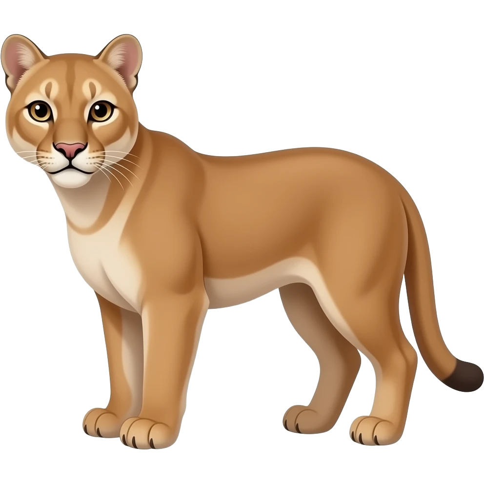 cougar on white background emoji